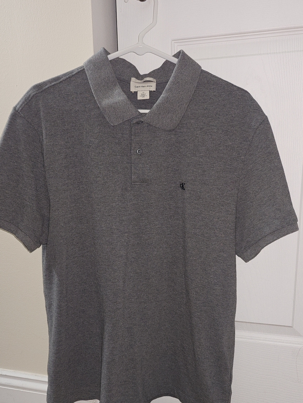 Calvin Klein Men's Charcoal Grey Polo